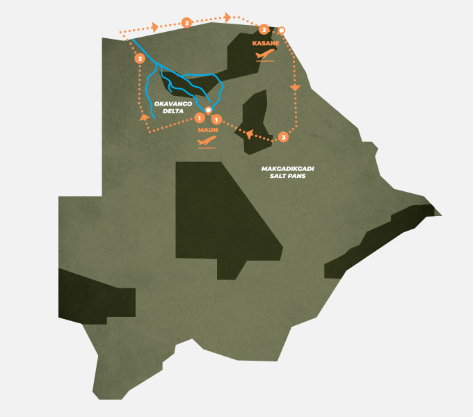 Maun & Northern Botswana 4x4 Self Drive Safari